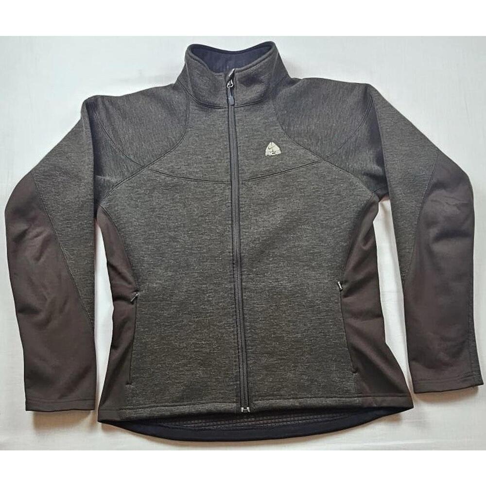 Nike ACG Womens Brown Thermal Full Zip Athletic Jacket Size Large‎